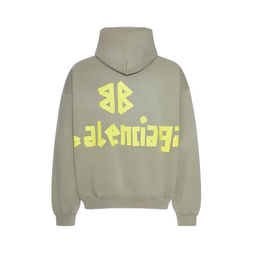 Tape Type Ripped Pocket Hoodie