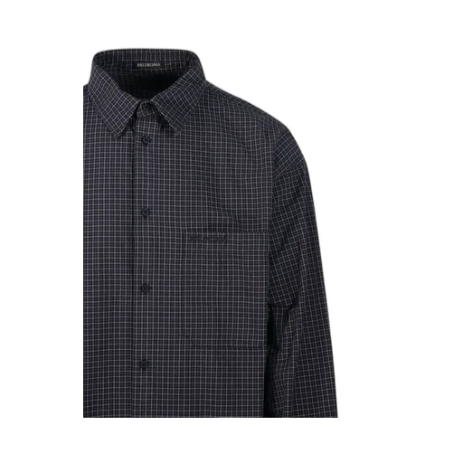 Checkered Oversized Long-Sleeve Shirt