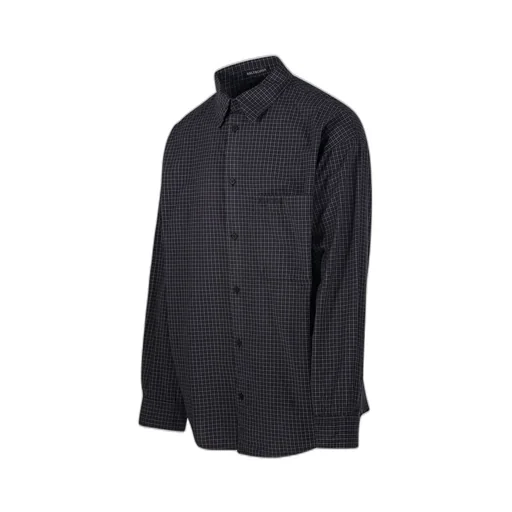 Checkered Oversized Long-Sleeve Shirt