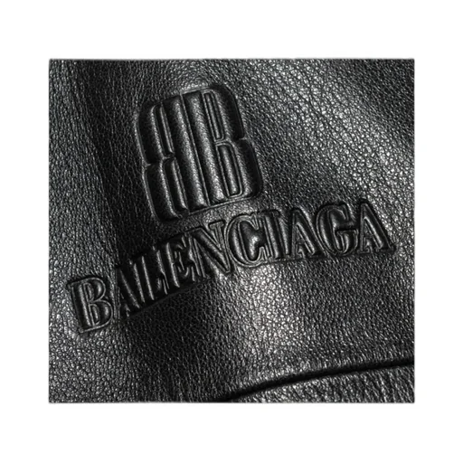 Nano Bb Zipped Leather Jacket