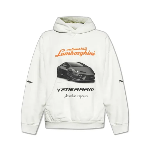 X Automobili Lamborghini Logo Printed Hoodie