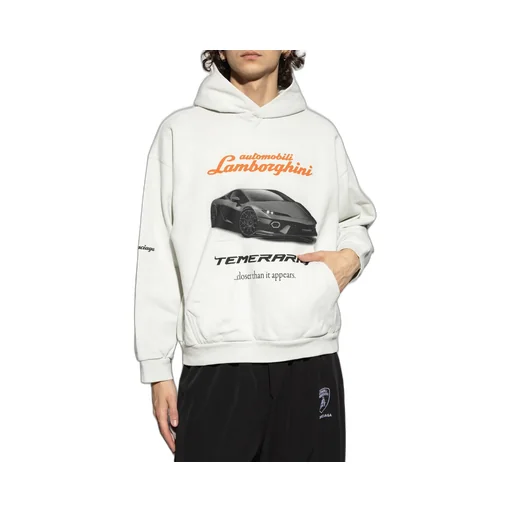 X Automobili Lamborghini Logo Printed Hoodie