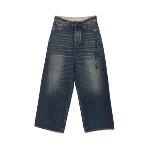 Logo Embroidered Straight-Leg Jeans