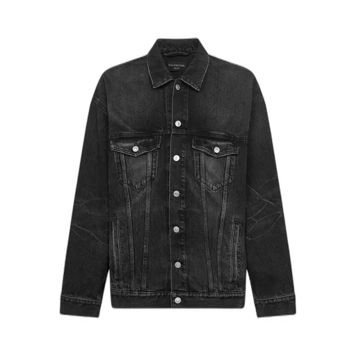Logo Printed Oversized Denim Jacket