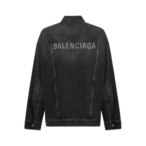 Logo Printed Oversized Denim Jacket
