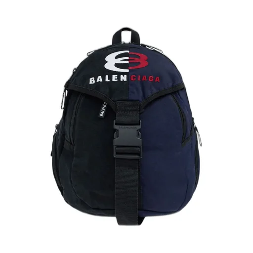 Logo Embroidered Buckled Backpack