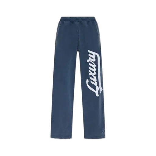Luxury Script Wide-Leg Sweatpants