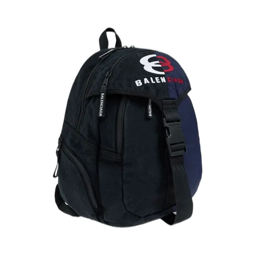 Logo Embroidered Buckled Backpack