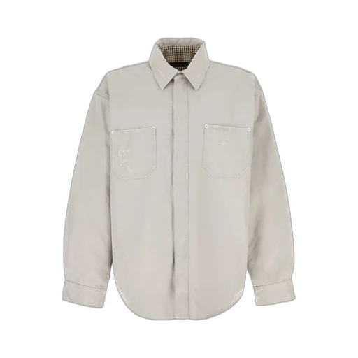 Collared Long-Sleeve Workwear Overshirt