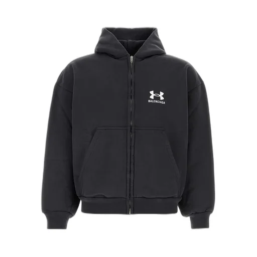 Logo Embroidered Zip-Up Hoodie