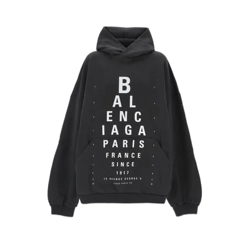 Optical Logo Printed Hoodie