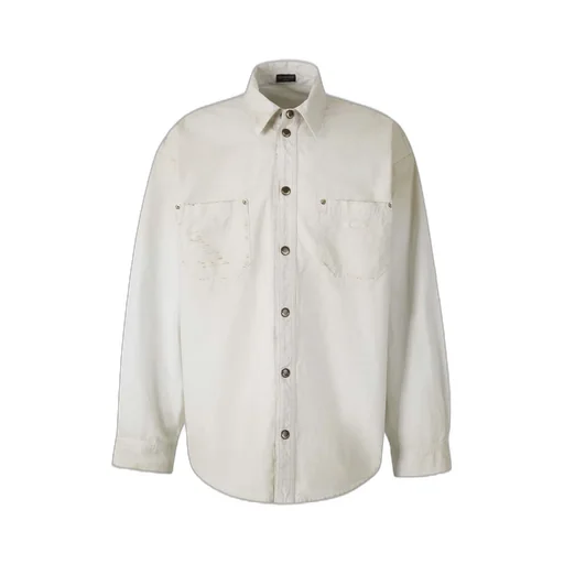 Dirty-Effect Workwear Overshirt