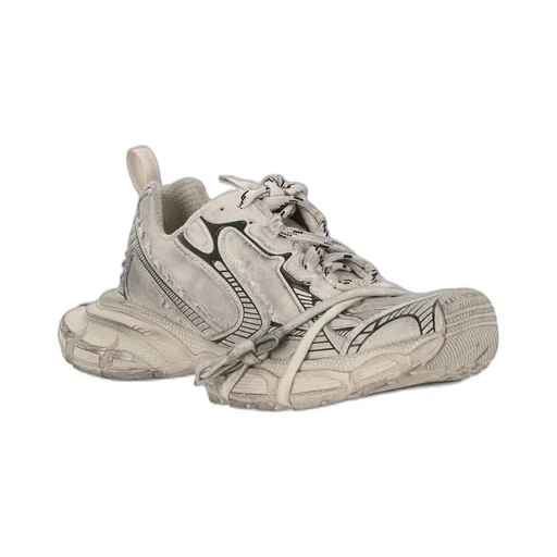 3Xl Worn-Out Effect Sneakers