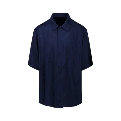 Fluid Jacquard Short-Sleeve Shirt