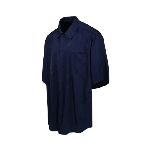 Fluid Jacquard Short-Sleeve Shirt