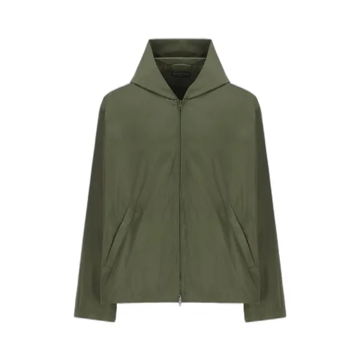 Logo Printed Hooded Jacket