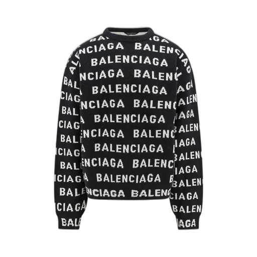 Allover Logo Intarsia Knitted Jumper