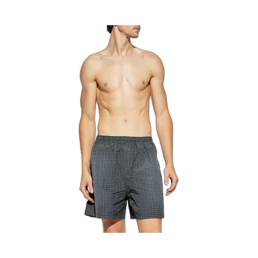 Checked Pattern Swim Trunks