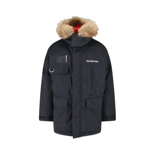 Logo Patch Reversible Hooded Jacket