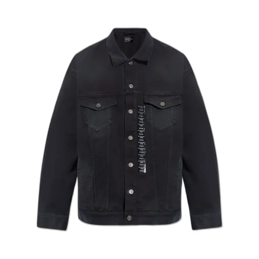 Collared Button-Up Denim Jacket