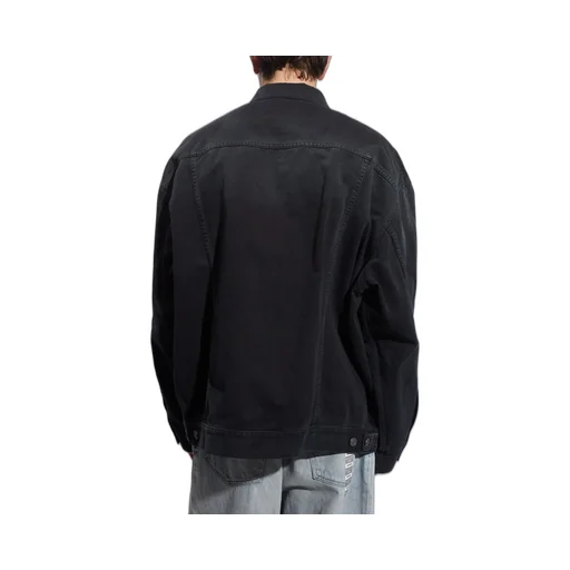 Collared Button-Up Denim Jacket