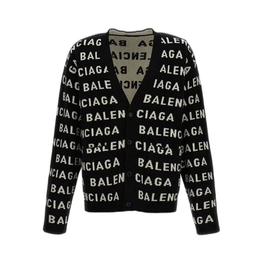 Logo Intarsia-Knit Cardigan