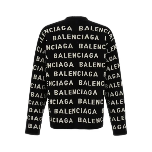 Logo Intarsia-Knit Cardigan