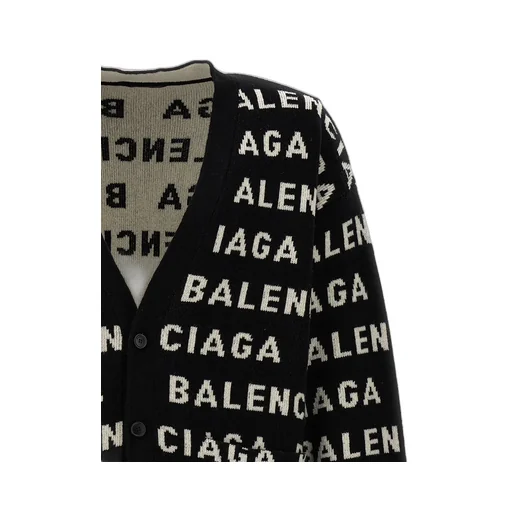 Logo Intarsia-Knit Cardigan