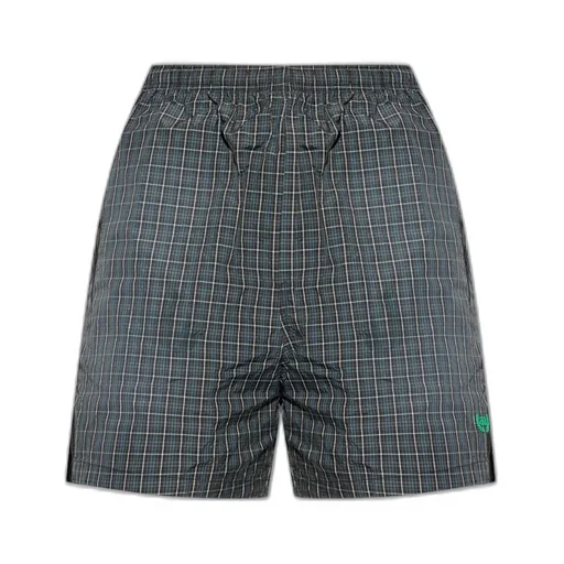 Checked Pattern Swim Trunks
