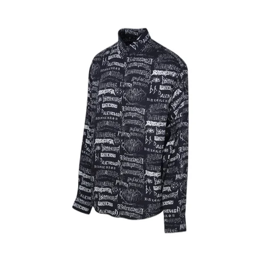 All-Over Logo Long-Sleeve Shirt