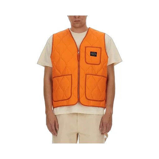 Quilted Logo Vest Jacket