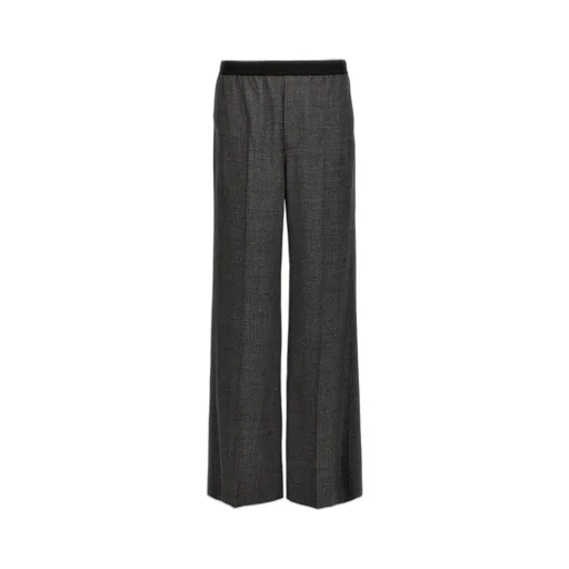 Checked Wide-Leg Pants