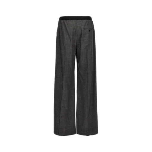 Checked Wide-Leg Pants