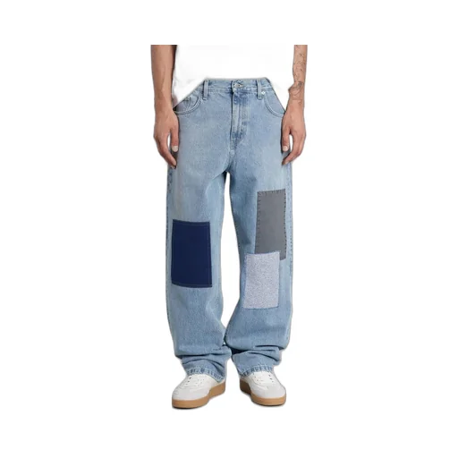 Zine-Embroidered Patch Jeans