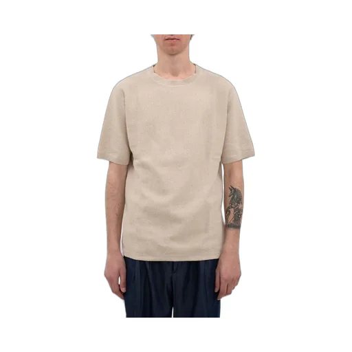 Short-Sleeved Crewneck Knitted T-Shirt