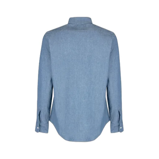 Buttoned Long-Sleeved Denim Shirt