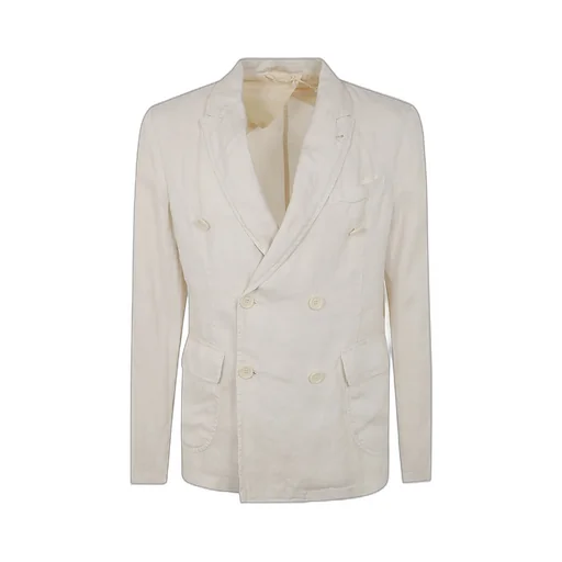 Double-Breasted Twill Blazer