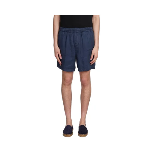 Elasticated-Waist Thigh-Length Shorts