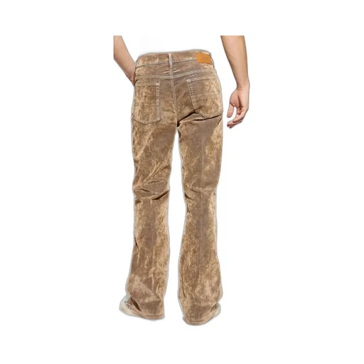 Logo Embroidered Velvet Jeans