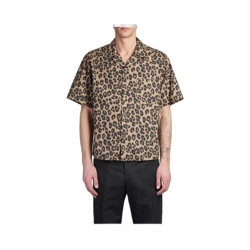 Leopard Printed Straight Hem Shirt