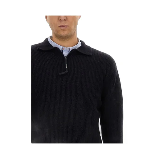 Wool Knit Half-Zip Sweater