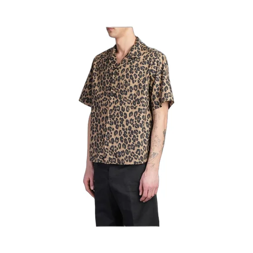 Leopard Printed Straight Hem Shirt