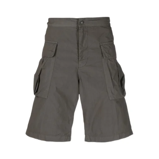 Mid-Rise Straight-Leg Cargo Shorts