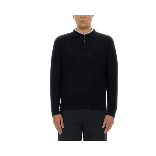 Wool Knit Half-Zip Sweater