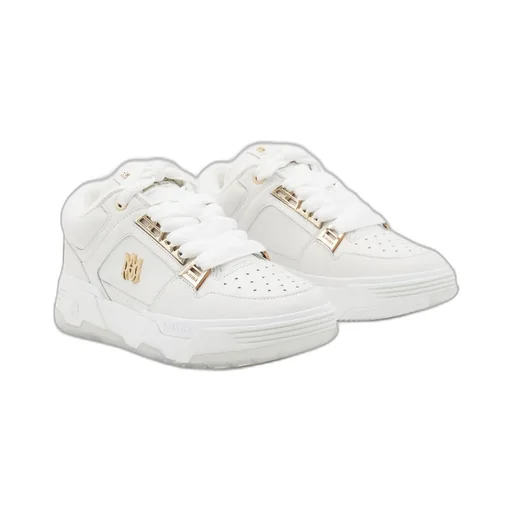 Metallic Ma1 Round-Toe Lace-Up Sneakers