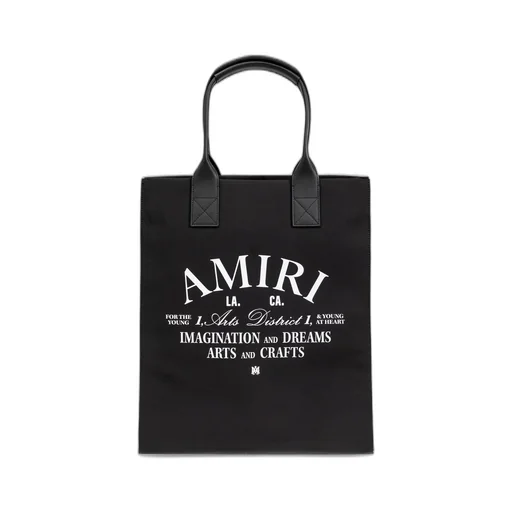 Logo Printed Top Handle Tote Bag