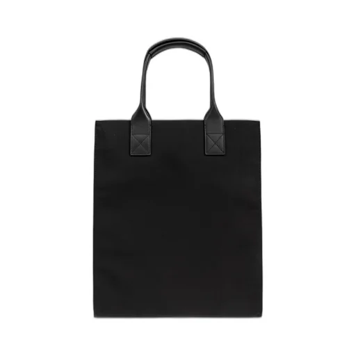 Logo Printed Top Handle Tote Bag
