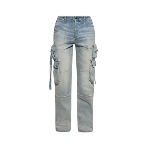 Straight Leg Cargo Jeans