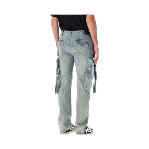 Straight Leg Cargo Jeans