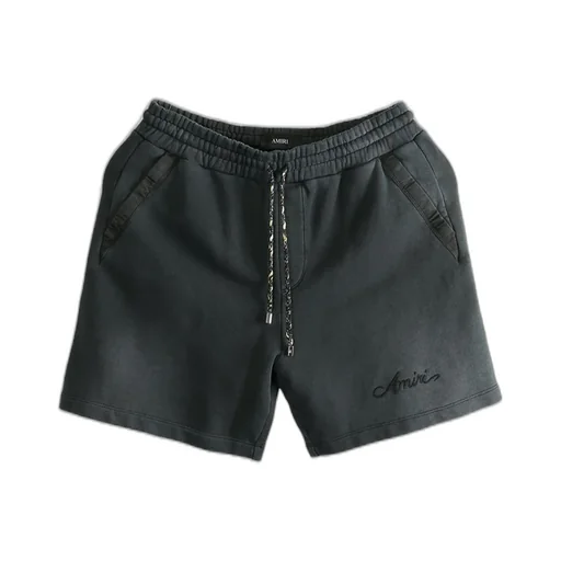 Drawstring Logo Embroidered Panelled Shorts